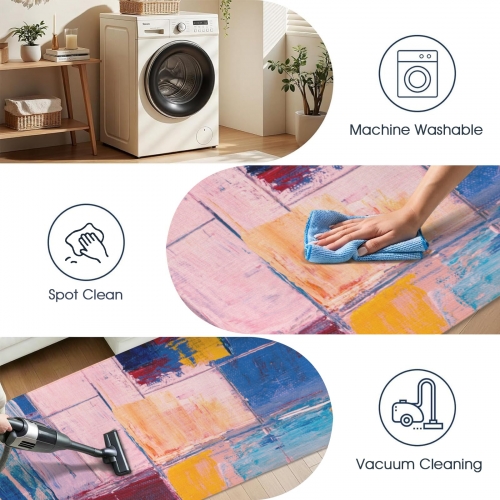 Cotton-Linen Indoor Runner Rug  60" x 24" | Ships from USA