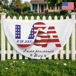 Semi Circle Flag 47 x 23.6 inch | Ships from USA