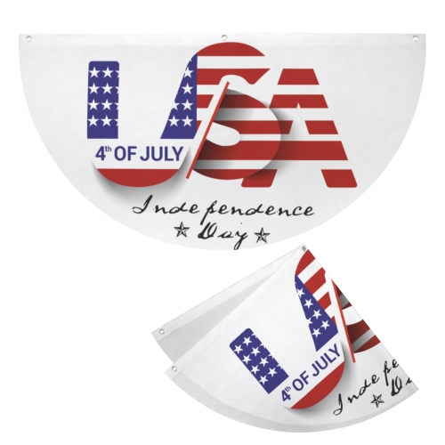 Semi Circle Flag 47 x 23.6 inch | Ships from USA