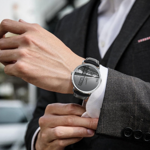 Custom Classic Leather Strap Watch (019)