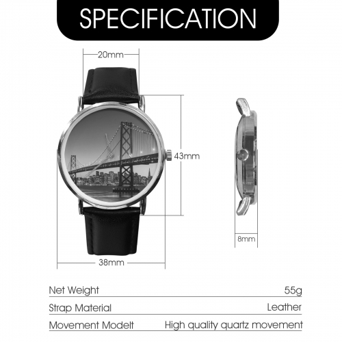 Custom Classic Leather Strap Watch (019)