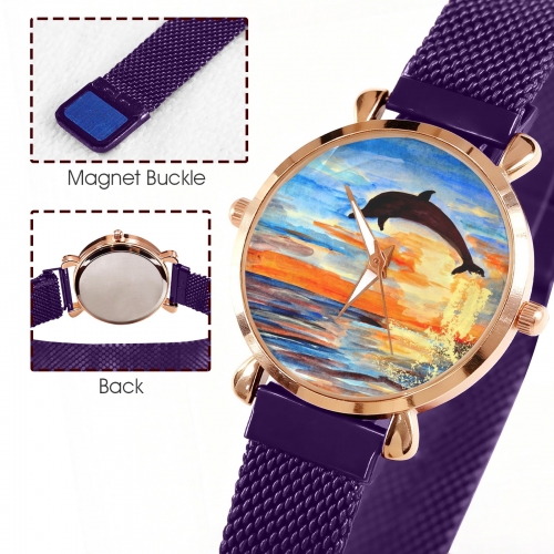 Custom Women's Magnetic Strap Watch