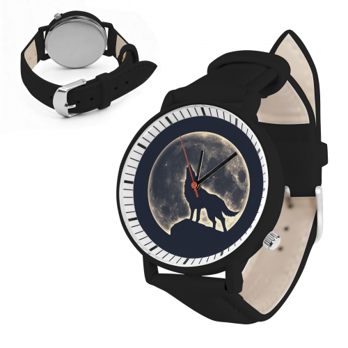 Custom Unisex Leather Strap Watch