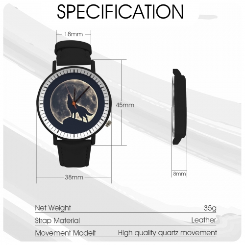 Custom Unisex Leather Strap Watch