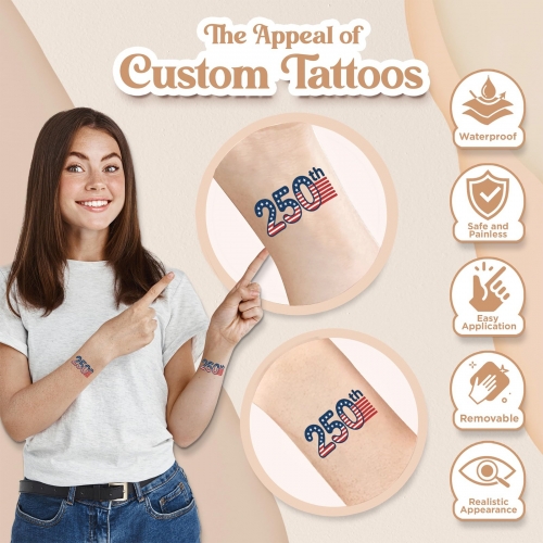 Personalized Temporary Tattoos (15 Pieces) | Ships from USA
