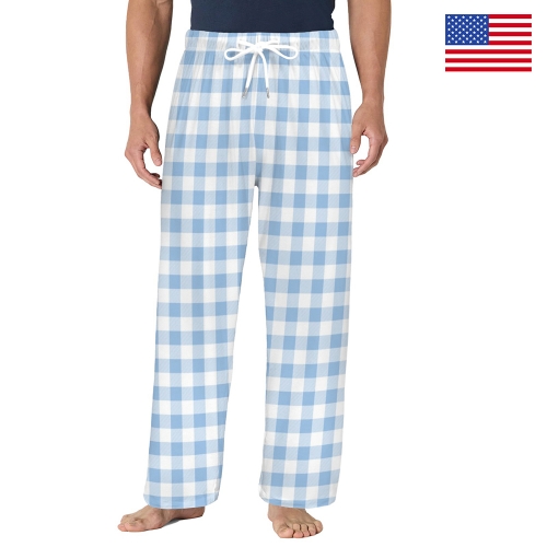 Men's Drawstring Pajama Trousers Without Pockets | Ships from USA