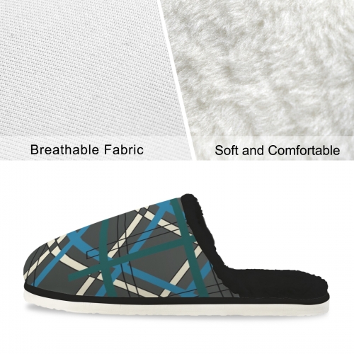 Men's Faux Fur Lined Indoor Slippers