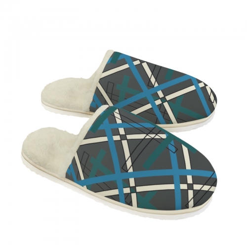 Men's Faux Fur Lined Indoor Slippers