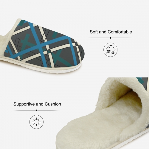 Men's Faux Fur Lined Indoor Slippers