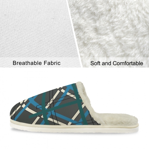 Men's Faux Fur Lined Indoor Slippers