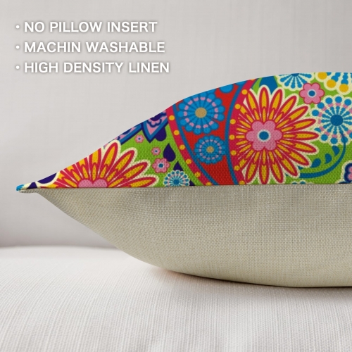 Linen Pillow Case 18" x 18" ( One Side & Pack of 4 )