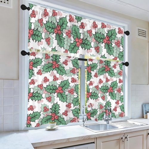 Polyester Peach Skin Curtain Set | Ships from USA
