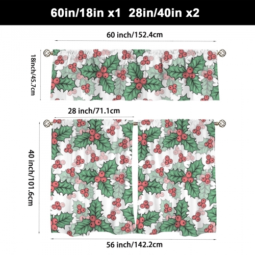 Polyester Peach Skin Curtain Set | Ships from USA