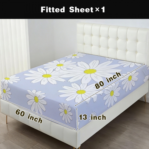 Double Bed Fitted Sheet 60" x 80" x 13" | Ships from USA