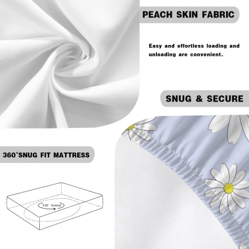 Double Bed Fitted Sheet 60" x 80" x 13" | Ships from USA