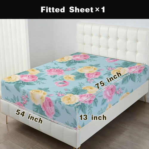 Double Bed Fitted Sheet 54" x 75" x 13" | Ships from USA