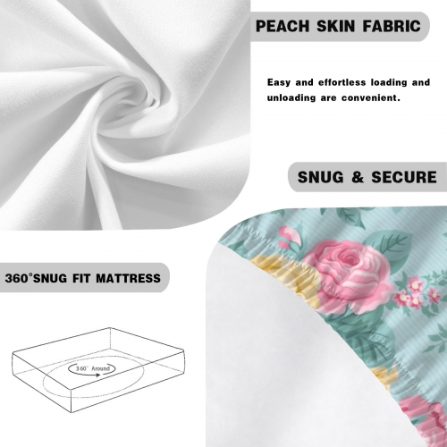 Double Bed Fitted Sheet 54" x 75" x 13" | Ships from USA