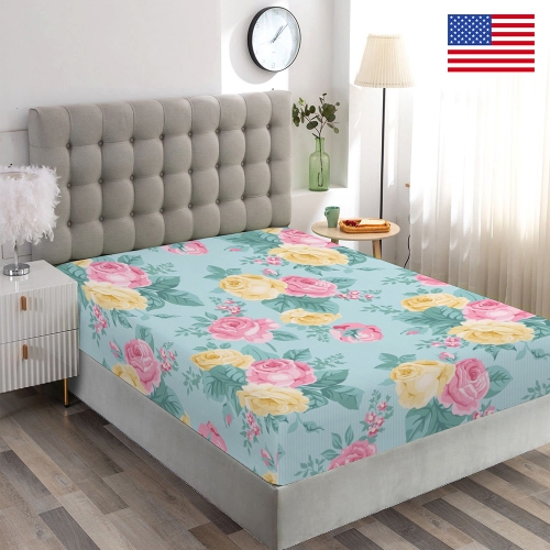 Double Bed Fitted Sheet 54" x 75" x 13" | Ships from USA