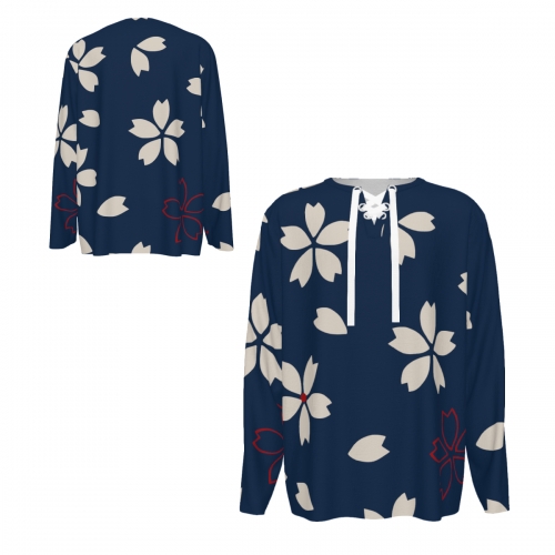 Men's Long-Sleeve Drawstring Shirt