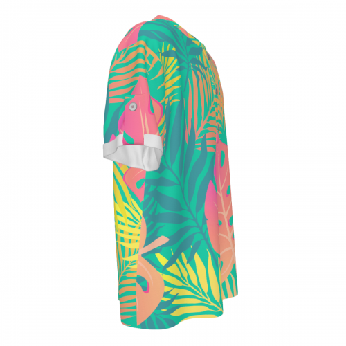 Men's Half-Placket Button Short Sleeve Shirt