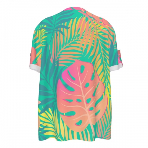 Men's Half-Placket Button Short Sleeve Shirt