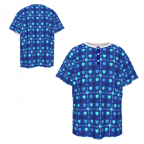 Men's Short Sleeve 3-Button Henley T-Shirt