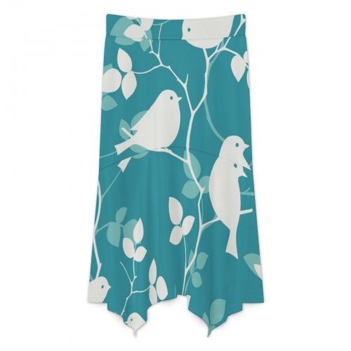 Women's Asymmetrical Flared Maxi Skirt