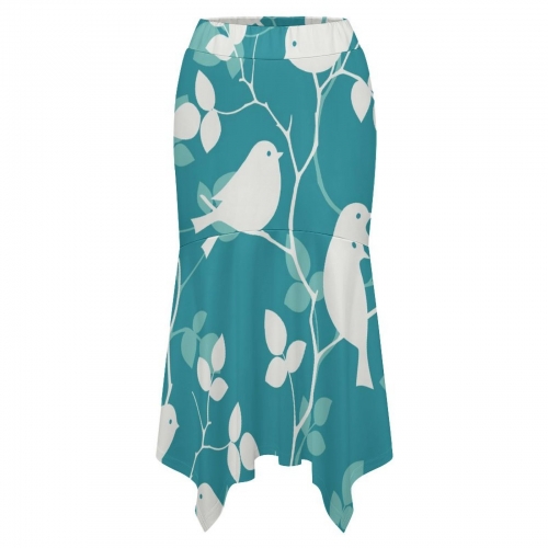 Women's Asymmetrical Flared Maxi Skirt