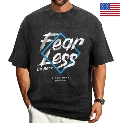 Men's Washed Cotton T-Shirt (Front Printing)（Model T92）| Ships from USA