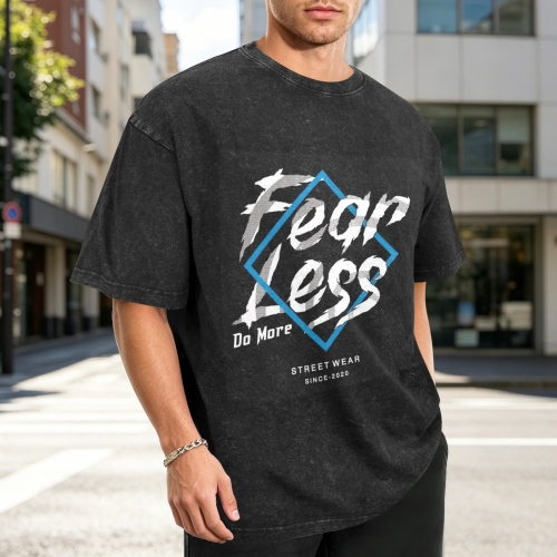 Men's Washed Cotton T-Shirt (Front Printing)（Model T92）| Ships from USA
