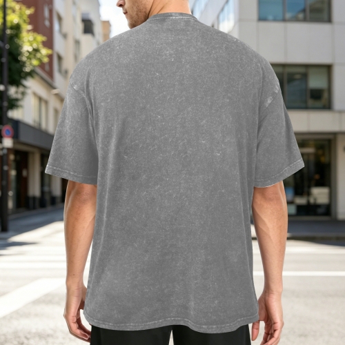 Men's Washed Cotton T-Shirt (Front Printing)（Model T92）| Ships from USA