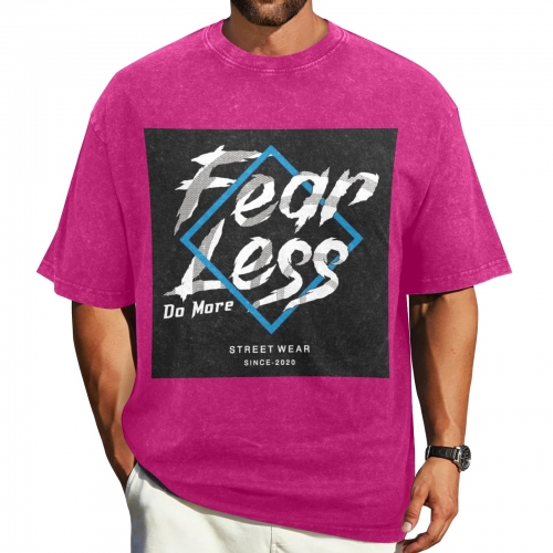 Men's Washed Cotton T-Shirt (Front Printing)（Model T92）| Ships from USA