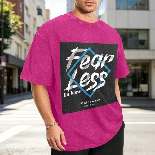 Men's Washed Cotton T-Shirt (Front Printing)（Model T92）| Ships from USA