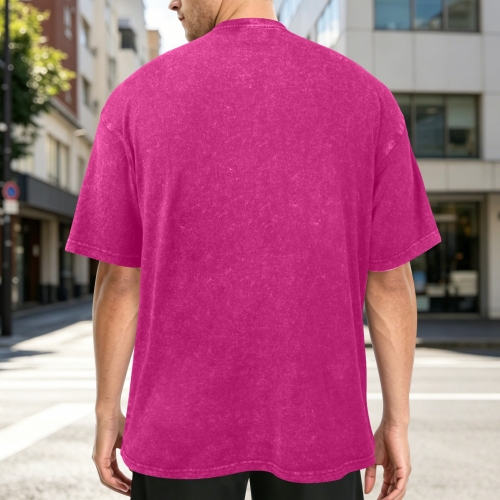 Men's Washed Cotton T-Shirt (Front Printing)（Model T92）| Ships from USA
