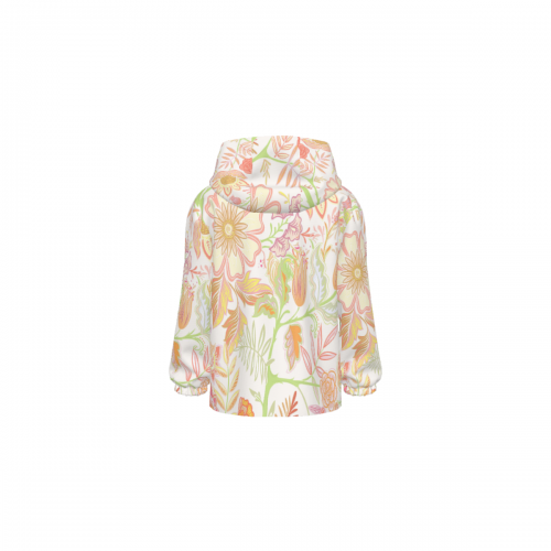 Girls’ Double-Layer Hood Half-Zip Hoodie