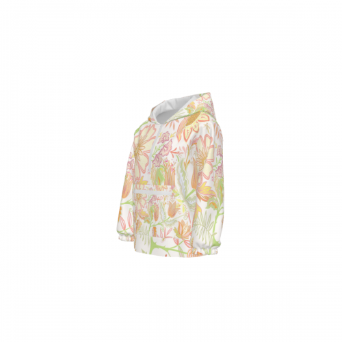 Girls’ Double-Layer Hood Half-Zip Hoodie