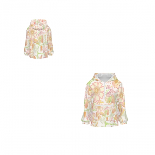 Girls’ Double-Layer Hood Half-Zip Hoodie