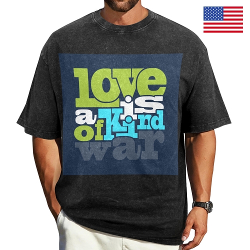 Men's Washed Cotton T-Shirt (Front Printing) | Ships from USA