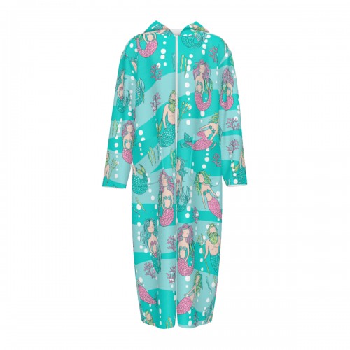 Women's Flannel Hooded Long-Sleeve Robe