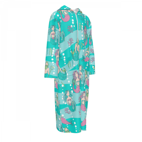 Women's Flannel Hooded Long-Sleeve Robe