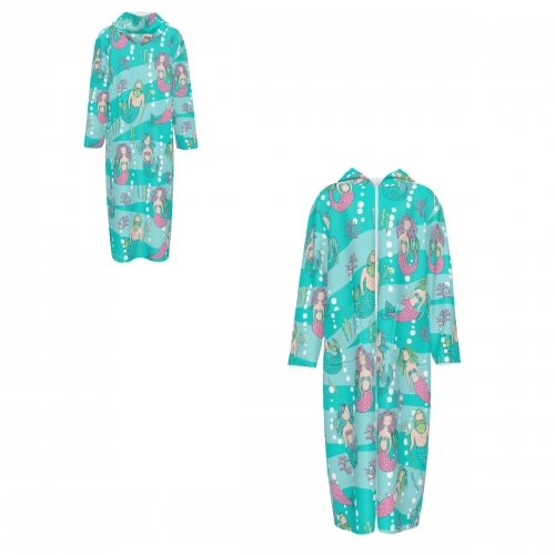 Women's Flannel Hooded Long-Sleeve Robe