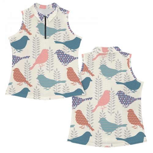 All Over Print Women's Sleeveless Polo Shirt (Model T90)