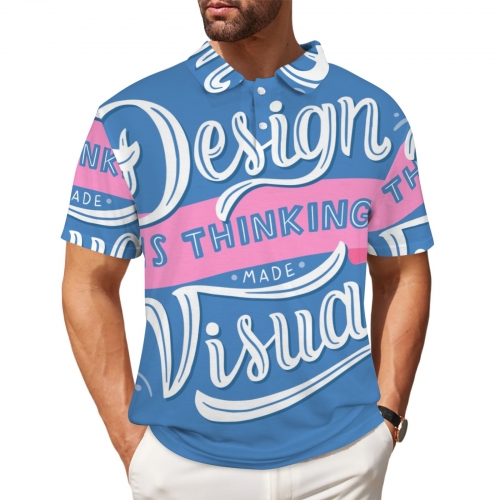 All Over Print Men's Button Polo Shirt （Model T89）
