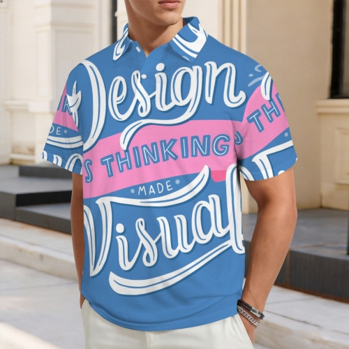 All Over Print Men's Button Polo Shirt （Model T89）