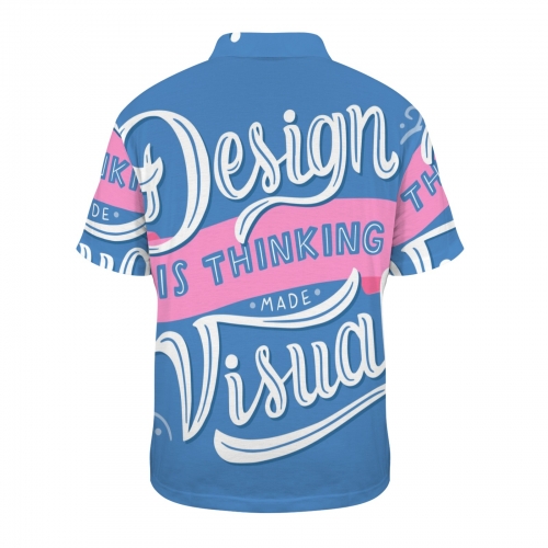 All Over Print Men's Button Polo Shirt （Model T89）