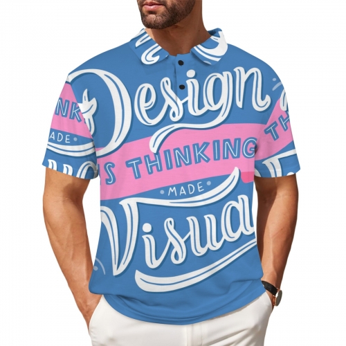 All Over Print Men's Button Polo Shirt （Model T89）