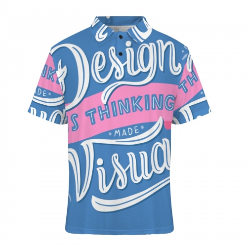 All Over Print Men's Button Polo Shirt （Model T89）