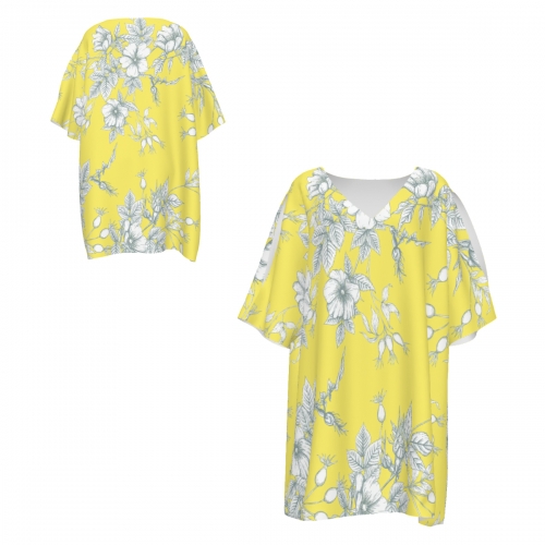 Women's V-Neck Long-Sleeve Shirt