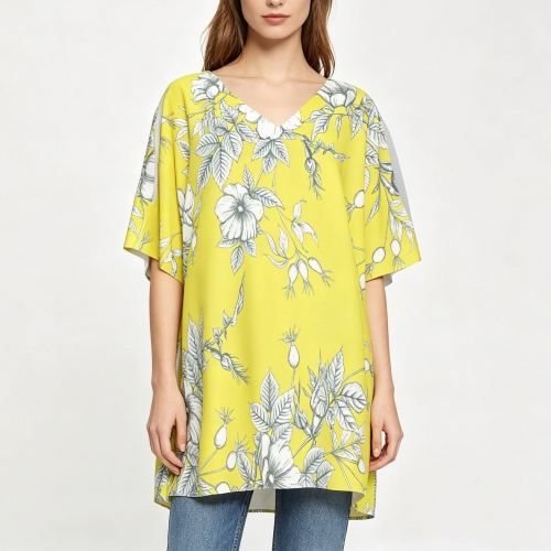 Women's V-Neck Long-Sleeve Shirt