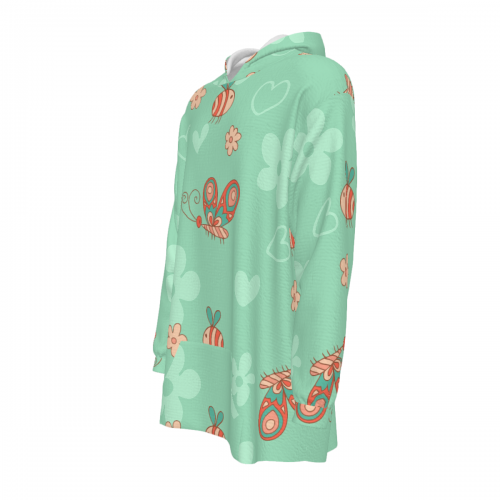 Hooded Long-Sleeve Loungewear Robe